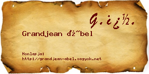 Grandjean Ábel névjegykártya