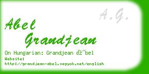 abel grandjean business card